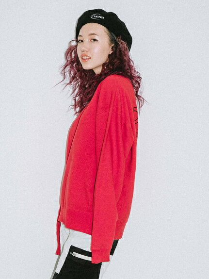 X-girl(エックスガール)【WEB限定】X-GIRL WORDS CREW SWEAT TOP