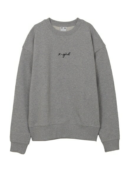 X-girl(エックスガール)CURSIVE LOGO CREW SWEAT TOP