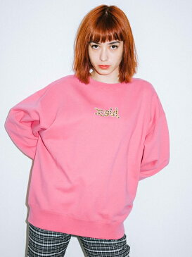 X-girl(エックスガール)PATCHED CREW SWEAT TOP