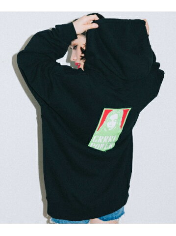 【公式】X-girl エックスガール GRRRL POWER SWEAT HOODIE パーカー フーディ レディース 新作 トップス 大きめ 人気