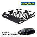 【GOODYEAR 正規品】スチール ルーフラック ROAD PRO ルーフキャリア ルーフバスケット GOODYEARロゴ入 パウダーコート仕上げ マットブラ...