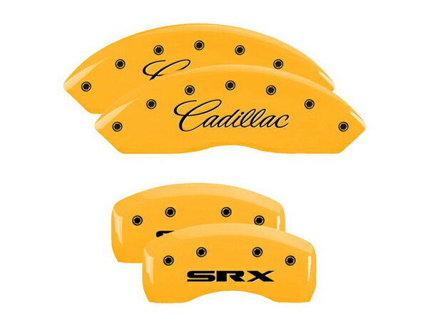 【MGP 正規品】 専用設計 ブレーキキャリパーカバー イエロー CADILLAC SRXロゴ アルミ製 35002SSRXYL 1台分 04-09y キャデラック SRX