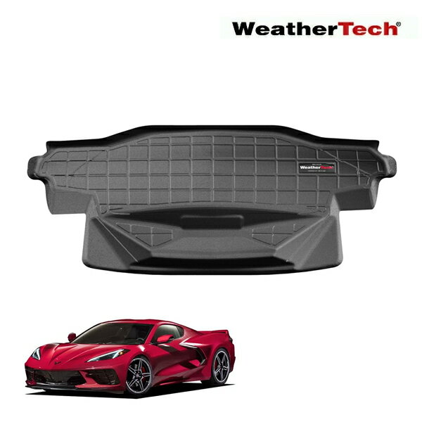 【WeatherTech 正規品】20y- シボレー コルベット C8 オールウェザー リアカーゴプロテクター カーゴマット ラゲッジマット カーゴライナー トランクマット ブラック 401366 リア 後部座席 ウェザーテック