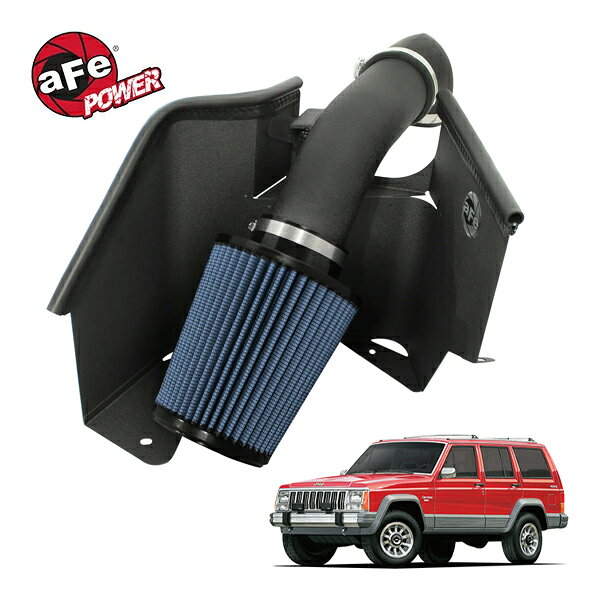 【aFe Power 正規品】91-01y ジープ チェロキー XJ L6 4.0L Magnum FORCE Stage-2 コールドエアインテーク エアフィルター Pro5R フィルター(湿式) 54-11552-1 エアーフィルター エアクリーナー