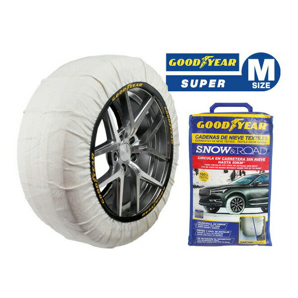 【10/15限定★エントリー必須！2人に1人ポイントバック！】GOODYEAR×ISSE スノーソックス 布製 タイヤチェーン SUPER Mサイズ 165/65R16 175/55R16 175/60R16 185/55R16 185/60R16 195/50R16 イッセ