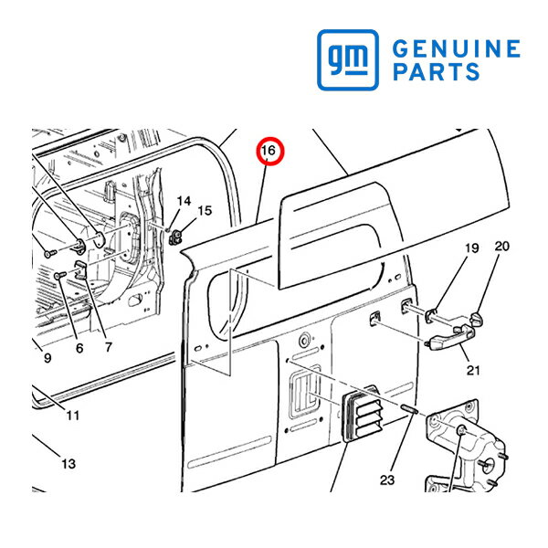 【GM/ジーエム純正品】 リアゲート テールゲート パネル 06-10y ハマーH3 25883847