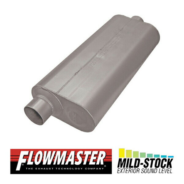 FLOW MASTER / フローマスター 70 マフラー #53071 Offset in 3.00"/Center out 3.00" - Mild Sound シボレー/ダッジ/フォード/リンカーン ブレイザー/ラム 2500/ラム 3500/エクスペディション/F-250 スーパーデューティー/F-350 スーパーデューティー/ナビゲーター