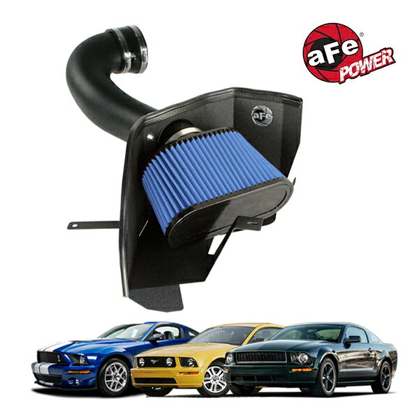 【aFe Power 正規品】08-09y フォード マスタング GT Bullitt 07-08y フォード マスタング GT Shelby GT 05-09y フォード マスタング GT GT V8 4.6L Magnum FORCE Stage-2 コールドエアインテーク エアフィルター Pro5R フィルター(湿式) 54-10293