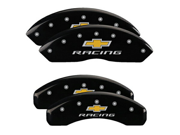 【MGP 正規品】 16-21y シボレー カマロ 専用設計 ブレーキ キャリパーカバー ブラック Chevy Racingロゴ アルミ製 14240SBOWBK