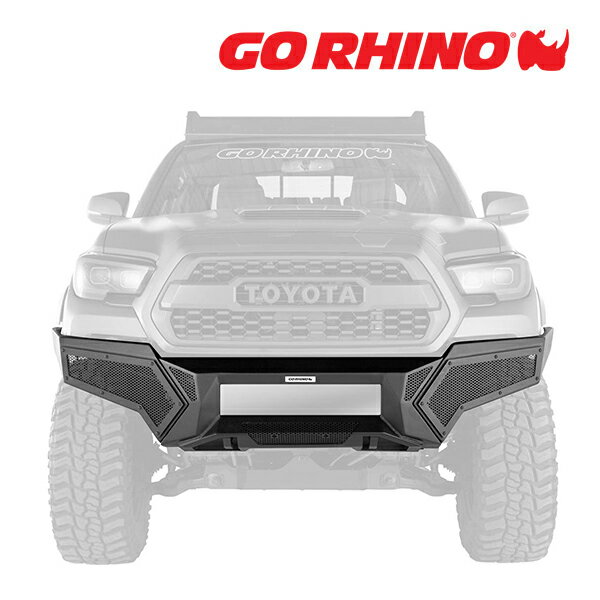 GO RHINO Element エレメントフル幅 フルワイド フロントバンパー テクスチャーブラック 34389T 16-23y トヨタ タコマ TAOMA ゴーライノ