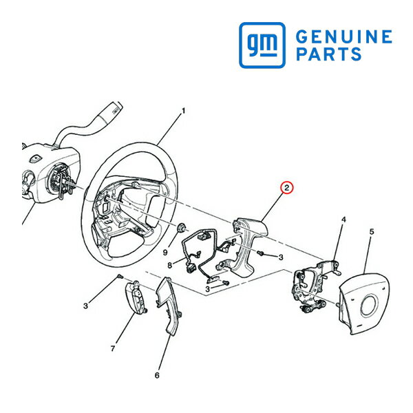 GM純正 ステアリングリモコン スイッチ ラジオコントロール 右側 RH 25851952 09-13y エスカレード/エ..