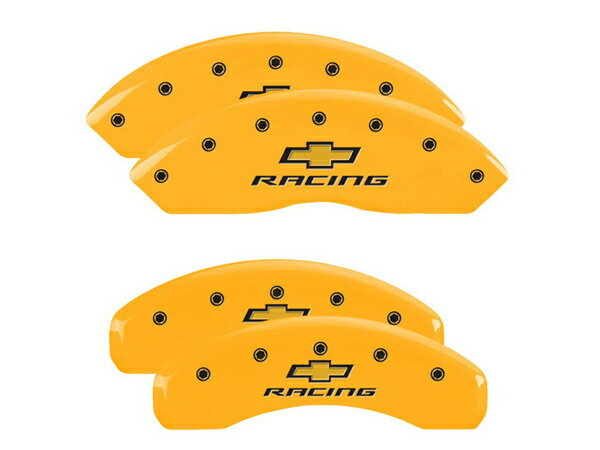 【MGP 正規品】 16-21y シボレー カマロ 専用設計 ブレーキ キャリパーカバー イエロー Chevy Racingロゴ アルミ製 14240SBOWYL