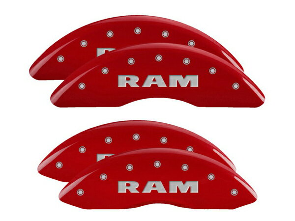 【MGP 正規品】 10y ダッジ ラム2500 ラム3500 専用設計 ブレーキ キャリパーカバー レッド ラムロゴ アルミ製 12124SRAMRD 1台分 セット