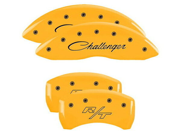 【MGP 正規品】 11-21y ダッジ チャレンジャー 専用設計 ブレーキ キャリパーカバー イエロー チャレンジャー筆記体 RTロゴ 12181SCLRYL