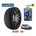 【4/25限定★エントリー必須！2人に1人ポイントバック！】【GOODYEAR 正規品】グッドイヤー スノーソックス 布製 タイヤチェーン CLASSIC Mサイズ アウディ 2002- A6 / GH-4BBDV タイヤサイズ： 205/55R16 16インチ用