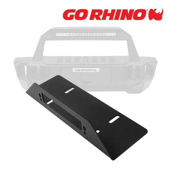 GO RHINO Rockline ロックライン フロントバンバー用 フェアリードマウントプレート ウインチマウント テクスチャーブラック 332000T ジープ JK JL ラングラー 2ドア/4ドア | JT グラディエーター ゴーライノ