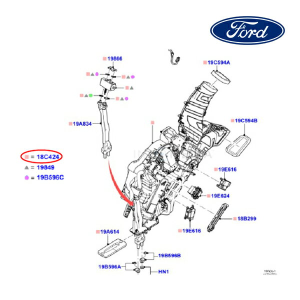 【FORD/フォード純正品】 A/C エアコン エバポレーター リア 11-15y エクスプローラー BB5Z18C424A