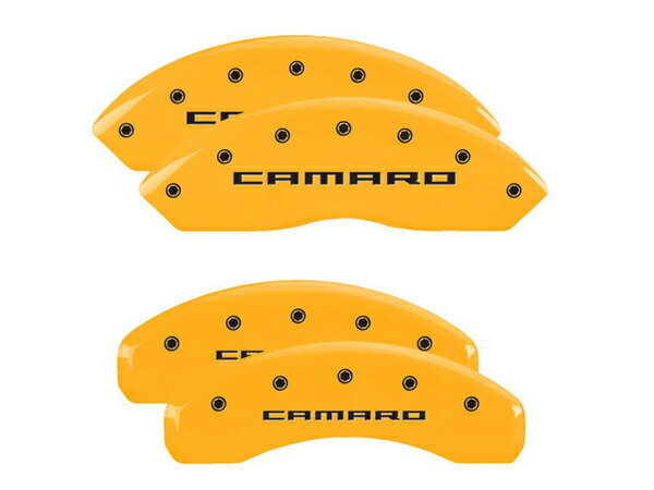 【MGP 正規品】 専用設計 ブレーキキャリパーカバー イエロー カマロロゴ (5/6世代) アルミ製 14240SCA5YL 16-21y シボレー カマロ