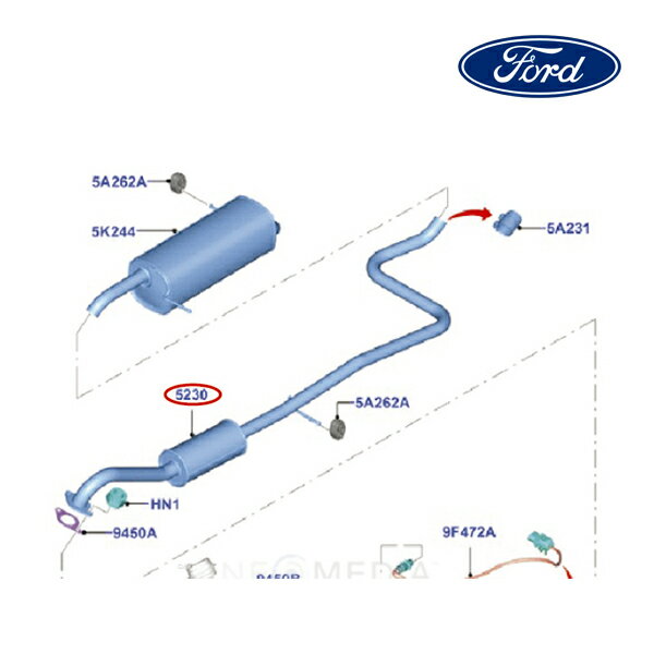 【FORD/フォード純正品】 エキゾーストパイプ 13y- フィエスタ 1879592