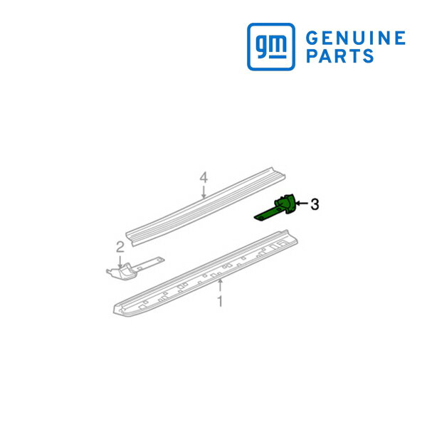 【楽天お買い物マラソン★エントリーでP10倍！】GM純正 サイドステップ ランニングボード カバー リア 右側 助手席側 RH 88944324 03-04y エスカレードESV/エスカレードEXT