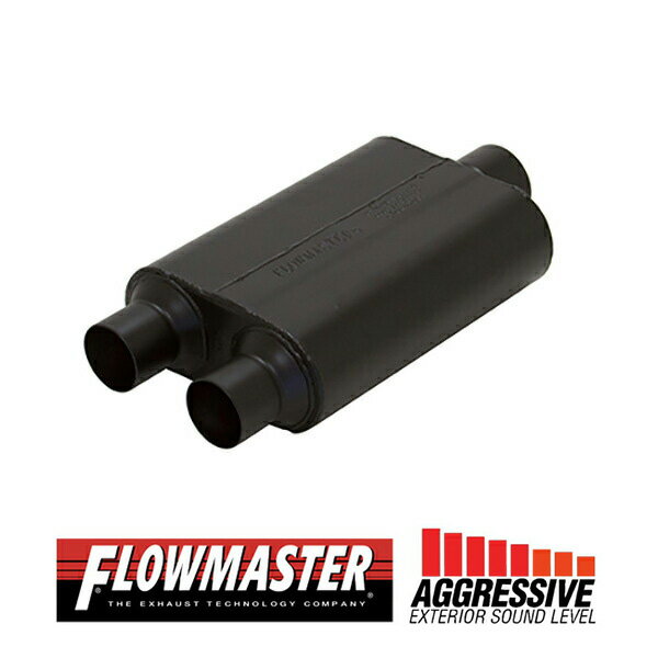 FLOW MASTER / フローマスター スーパー 44 マフラー 409S #8425453 Dual in 2.50"/Center out 3.00" - Aggresive Sound