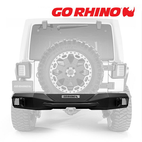 GO RHINO Rockline ロックライン Stubby スタビー リアバンパー テクスチャーブラック 371110T ジープ JK ラングラー 2ドア/4ドア ゴーライノ