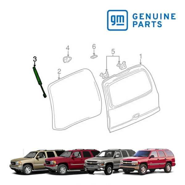 GM純正 リアゲートダンパー テールゲート リフトゲート バックドア 左側 運転席側 LH 15147257 04y シボレー タホ/サバーバン