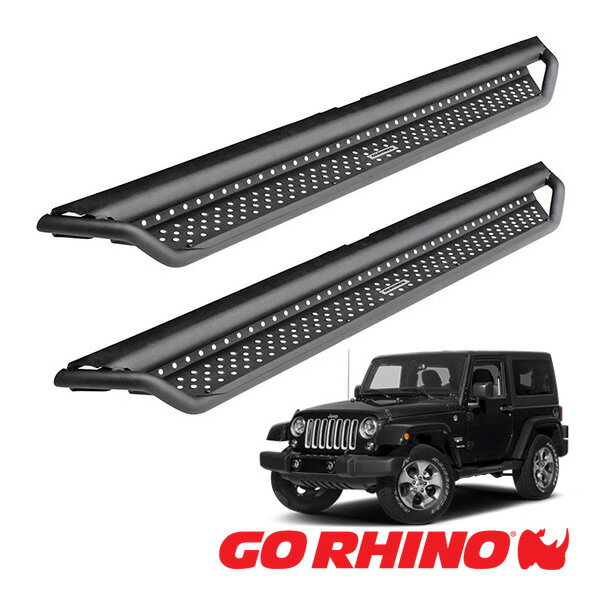 【GO RHINO 正規品】ドミネイター エクストリーム Dominator Xtreme D1シリーズ サイドステップ ロックスライダー テクスチャーブラック D14926T ジープ JK ラングラー 2ドア ゴーライノ