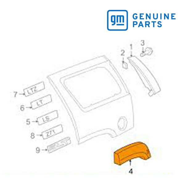 【楽天お買い物マラソン★エントリーでP10倍！】GM純正 リア オーバーフェンダー 右側 助手席側 RH 未塗装 15944826 07-13y タホ