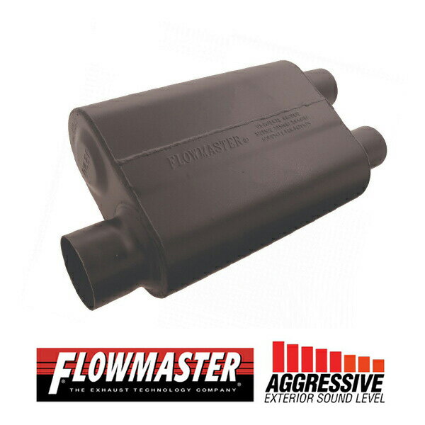 FLOW MASTER / フローマスター スーパー 44 マフラー 9430462 Offset in 3.00 /Dual out 2.50 - Aggresive Sound