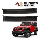 【Rugged Ridge 正規品】ドアシルプロテクター スカッフプレート ロゴ入 フロント 左右分 2枚セット ジープ JL ラングラー 2ドア ドアシルプレート ドアシルガード モール 保護 ラギッドリッジ