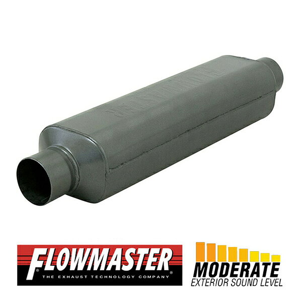 FLOW MASTER / フローマスター スーパー HP-2 マフラー 409S #12418409 Center in 2.25"/Center out 2.25" - Moderate Sound