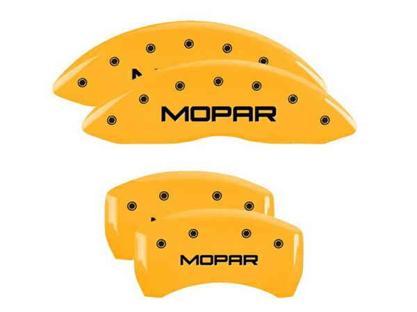 【MGP 正規品】 11-21y ダッジ チャージャー チャレンジャー 専用設計 ブレーキ キャリパーカバー イエロー MOPARロゴ アルミ製 12181SMOPYL