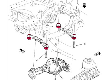 DORMAN デフフロントマウントブッシュ/4PC SET (2008-2016y キャデラック エスカレード(AWD)、07-16y シボレー タホ,サバーバン,シルバラード、GMCユーコン 他)