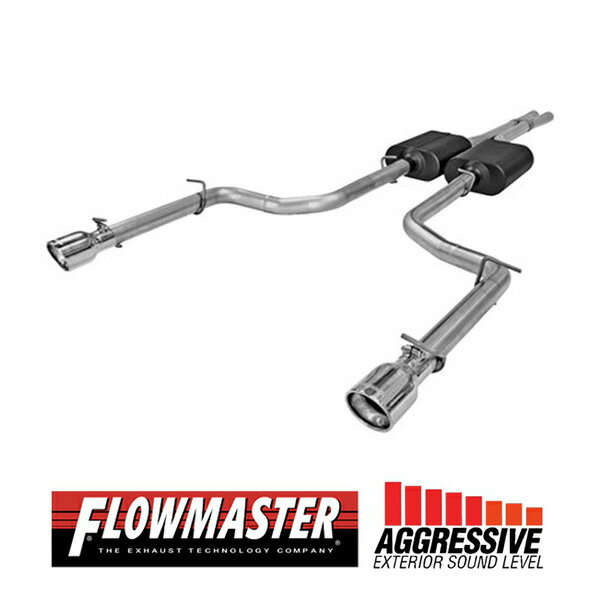 【FLOWMASTER 正規品】アメリカンサンダーキャタバックエキゾーストシステム 08-10y チャレンジャー RT 5.7L 05-10y 300C 5.7L 817480