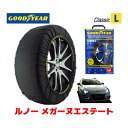 【4/25限定★エントリー必須！2人に1人ポイントバック！】【GOODYEAR 正規品】グッドイヤー スノーソックス 布製 タイヤチェーン CLASSIC Lサイズ ルノー メガーヌエステート/+GT 220 / ABA-KZF4R タイヤサイズ： 225/40R18 18インチ用