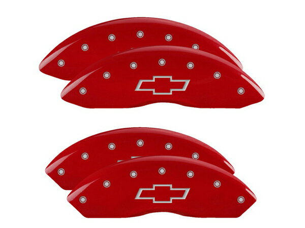 【MGP 正規品】 12-17y シボレー エクスプレス2500 専用設計 ブレーキ キャリパーカバー レッド ボウタイロゴ アルミ製 14243SBOWRD
