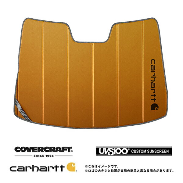 【CoverCraft 正規品】専用設計 サンシェード ブロンズ 吸盤不要 折りたたみ式 マツダ デミオ DE3/DE5/DEJFS Carhartt カーハートコラボ仕様 カバークラフト［真夏もへたらない3層構造で断熱効果抜群］