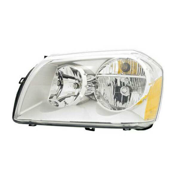 05-06y ダッジ マグナム ヘッドランプ ヘッドライトクロームベゼル 純正タイプ 左側 LH 運転席側 バルブ付 DORMAN製