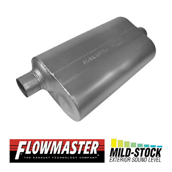 FLOW MASTER / フローマスター スーパー 50 マフラー 409S #852556 Offset in 2.50"/Center out 2.50" - Mild Sound シボレー/フォード/GMC/ジープ/日産/トヨタ C2500/K2500/F-250/F-350/ラングラー/アルマーダ/タンドラ