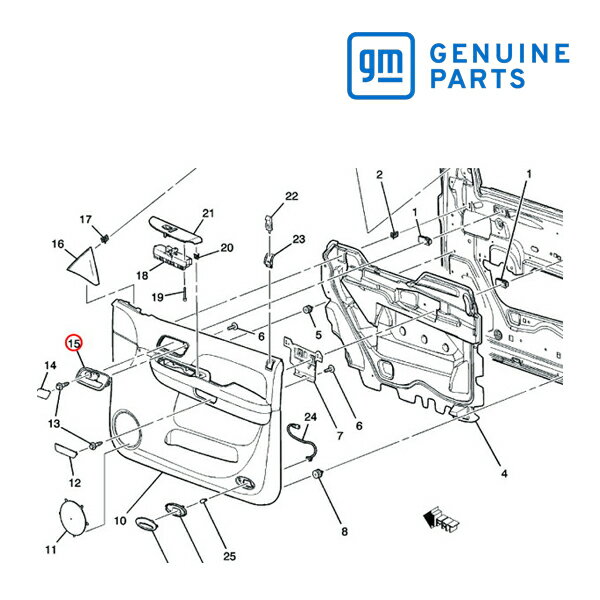 GM純正 ドア インナー ハンドル 右側 助手席側 RH 22855647 09-13y エスカレードESV/エスカレードEXT