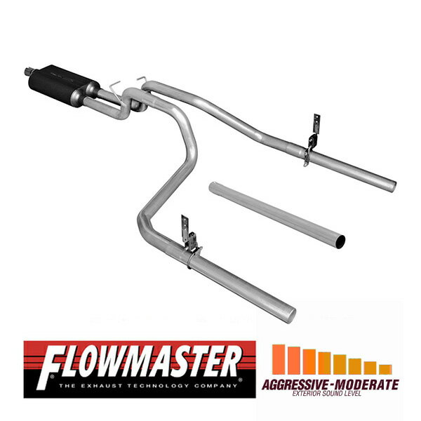 【FLOWMASTER 正規品】アメリカンサンダーキャタバックエキゾーストシステム 94-01y ラム 1500 3.9L/5.2L/5.9L 17171 フローマスター