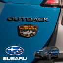 USスバル純正 OUTBACK + WILDERNESS ウィルダネス リアエンブレム ゲートエンブレム 2個セット 両面テープ スバル レガシィ アウトバック BT系