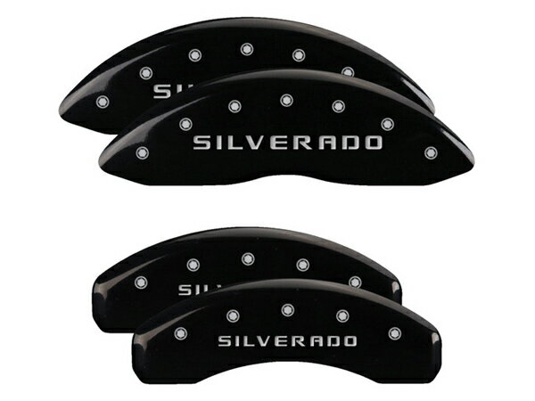 【MGP 正規品】 19-21y シボレー シルバラード1500 専用設計 ブレーキ キャリパーカバー ブラック シルバラードロゴ アルミ製 14252SSILBK