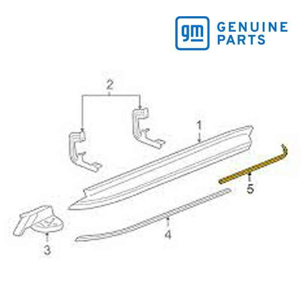 GM純正 サイドステップ ランニングボード モール リア 右側 助手席側 RH 15914687 07-13y エスカレードESV/EXT