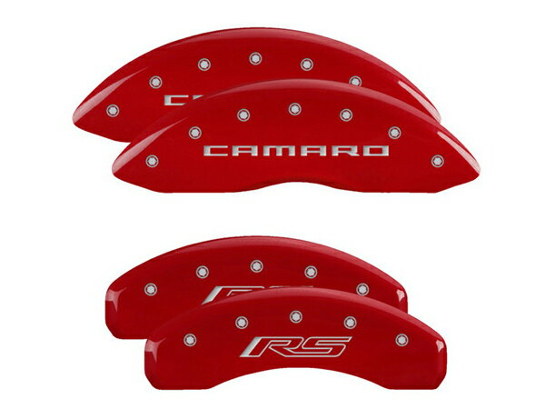 【MGP 正規品】 専用設計 ブレーキキャリパーカバー レッド カマロ RSロゴ (5/6世代) アルミ製 14033SCR5RD 10-15y シボレー カマロ
