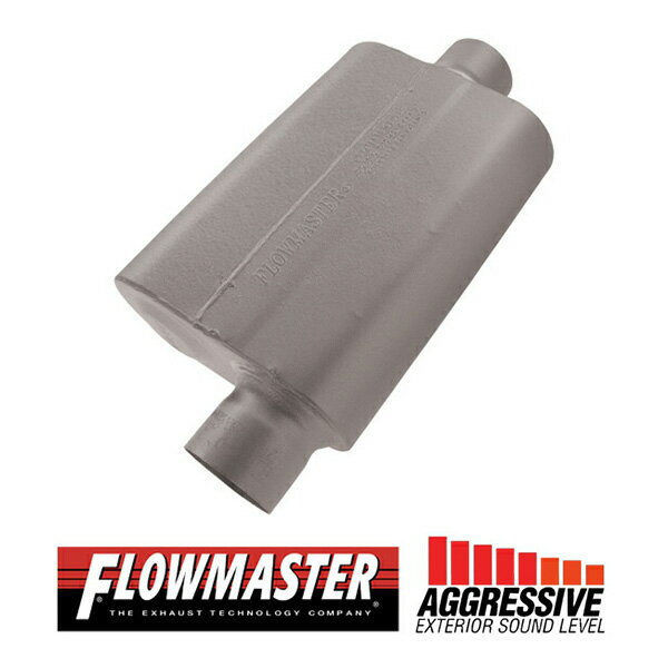 FLOW MASTER / フローマスター 40 デルタフロー マフラー 409S #843041 Offset in 3.00"/Center out 3.00" - Aggresive Sound ブレイザー/ラム 2500/ラム 3500/エクスペディション/F-250/F-250 スーパーデューティー/F-350 スーパーデューティー/ナビゲーター