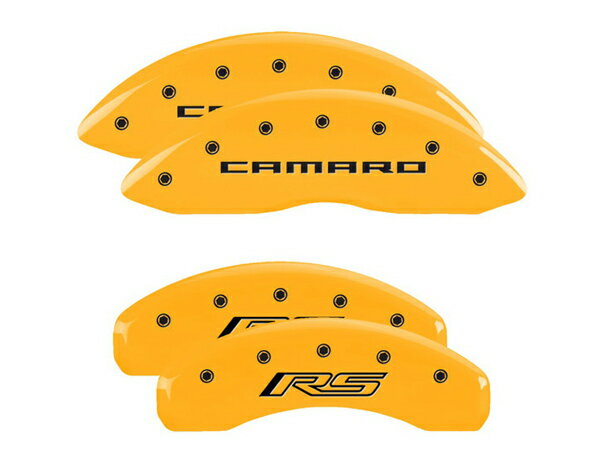 【大感謝祭★エントリーでP10倍！】【MGP 正規品】 10-15y シボレー カマロ 専用設計 ブレーキ キャリパーカバー イエロー カマロ RSロゴ (5 6世代) アルミ製 14033SCR5YL