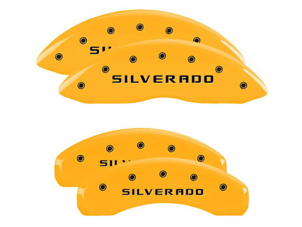 【大感謝祭★エントリーでP10倍！】【MGP 正規品】 19-21y シボレー シルバラード1500 専用設計 ブレーキ キャリパーカバー イエロー シルバラードロゴ アルミ製 14252SSILYL