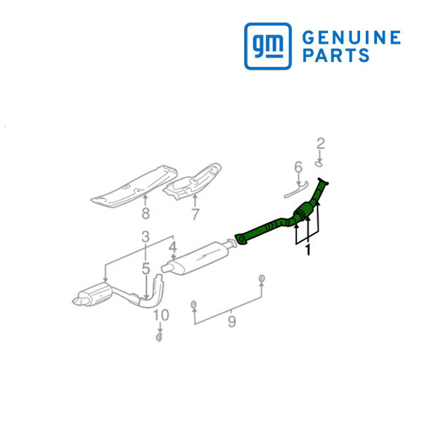 GM純正 02-03y トレイルブレイザー用 キャタリック コンバーター 触媒 キャタライザー エキパイ 15155245